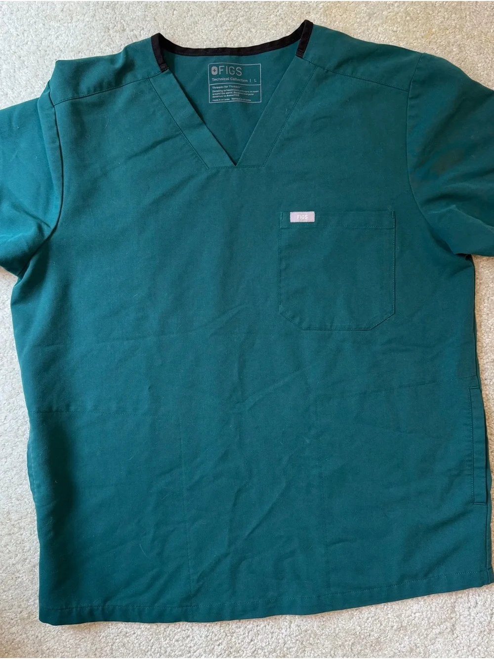 FIGS Jogger Scrub Set in Deep Forest Green